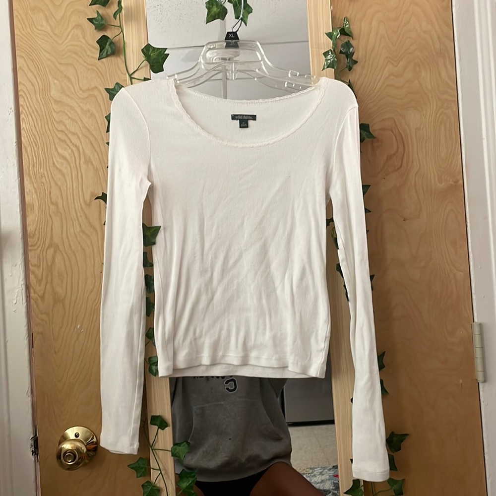 White Long Sleeve Top
